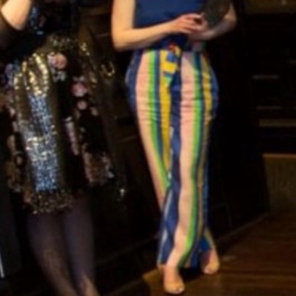 Mara Hoffman Women's High Waist Tie Front Pant, Rainbow/Multi, 4 - Picture 4 of 8
